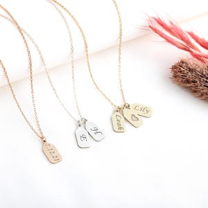 Personalized Sterling Silver Name Tag Necklace: Custom Date, Coordinates
