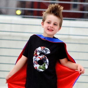 Heroes Birthday Shirt Superhero Kids Party Top Boys Gift image 7