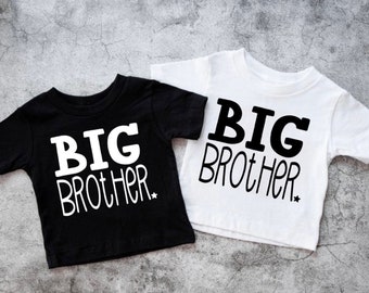 Big Brother Shirt Toddler Kids Babies Sibling Top Birthday Gift Big Boys T-Shirt