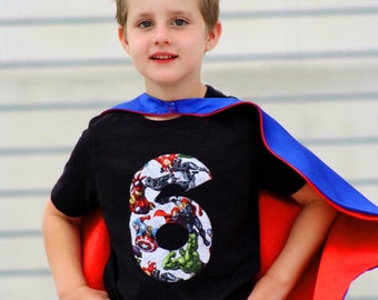 Heroes Birthday Shirt Superhero Kids Party Top Boy’s Gift