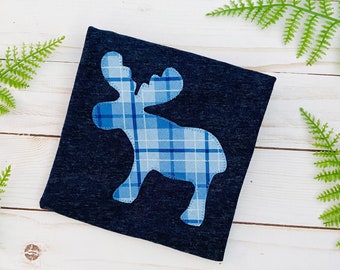 Blue Moose Boy’s Navy Blue Buffalo Plaid Top Boy’s Gift Birthday Baby Shower