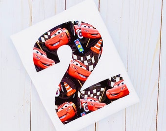 Cars Inspired Birthday Party Top Number Shirt For Little Boys