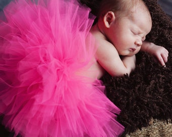 Hot Pink Fluffy Little Tutu Baby Girls Baby Shower Portraits Birthday Gift