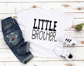 Little Brother Shirt Toddler Kids Babies Sibling Top Birthday Gift Little Boys T-Shirt