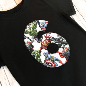 Heroes Birthday Shirt Superhero Kids Party Top Boys Gift image 9