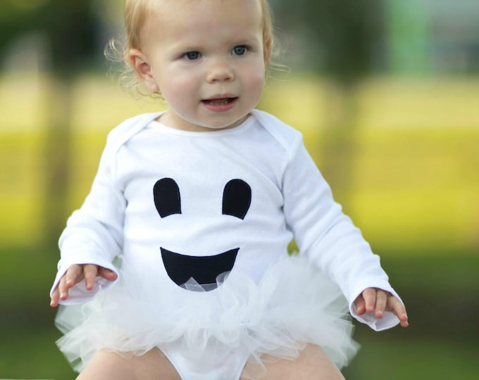 Ghost Tutu Bodysuit Baby Girls and Toddler Halloween Costume Etsy