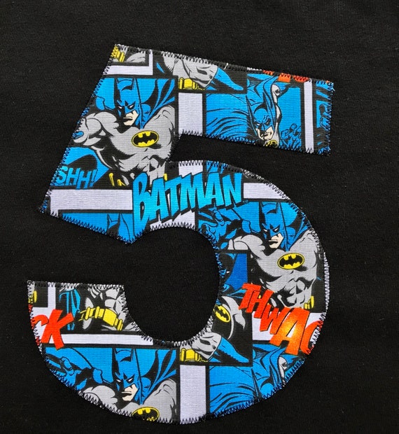 Batman Birthday Shirt Superhero Number Party Top Gift for - Etsy Canada