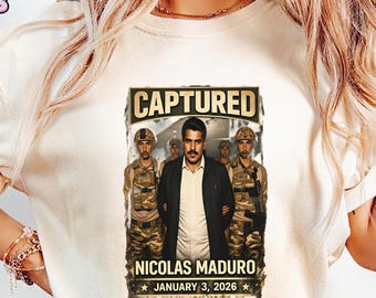 Maglietta "Captura Nicolas Maduro", maglietta "Trump Venezuela", felpa "Venezuela Libre", maglietta "Maduro Captured" "Game Over", maglietta "Trump 2026", Maduro