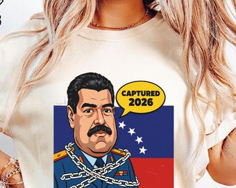 Maglietta "Captura Nicolas Maduro", maglietta "Trump Venezuela", felpa "Venezuela Libre", maglietta "Maduro Captured" "Game Over", maglietta "Trump 2026", Maduro