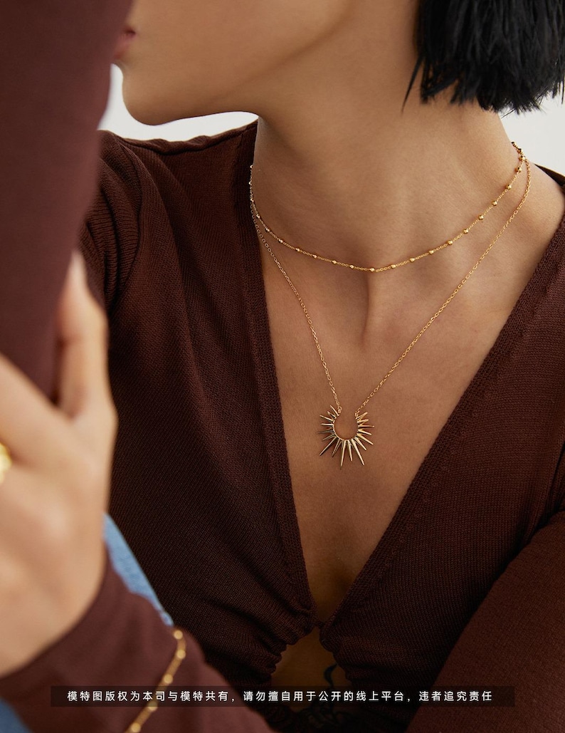 West Coast Sunset 18k Gold Plated Chain Necklace Set