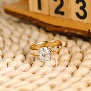 IGI Certificated Two Tone Oval Cut Lab Grown Diamond Engagement Ring, Solid Gold Promise Ring, Proposal Ring, Wedding Ring, Anniversary Gift
