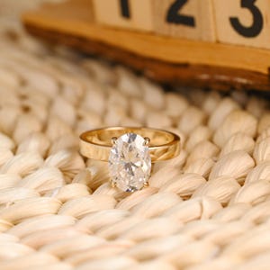 IGI Certificated Oval Lab Grown Diamond Engagement Ring, Solid Gold Promise Ring, Proposal Ring, Wedding Ring, Anniversary Gift for Women