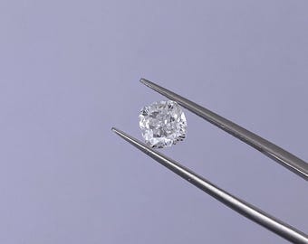 Diamant certifié IGI taille coussin cultivé en laboratoire, diamants non sertis écologiques cueillis à la main pour bague de fiançailles personnalisée, pendentif, paires de boucles d'oreilles