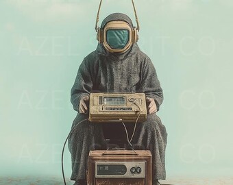 Vaporwave Wall Art Printable | Surreal Sci-Fi Dreamcore Decor | Retro Digital Download Poster Set
