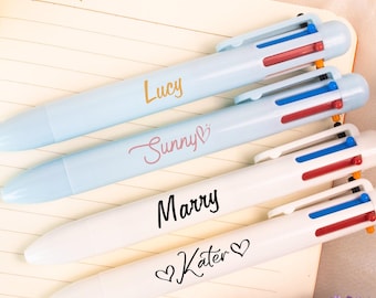 Personalisierter 6-Farben Macaron Stift: Individueller Kugelschreiber, Büro Schule Geschenk