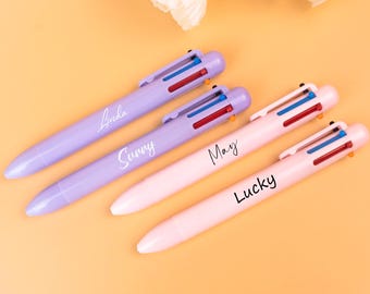 Unique 6-in-1 Colored Pen – Personalized Gift for Teachers, Students, and Friends