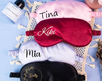 Personalized Sleep Mask Bridesmaid & Groomsman Gifts Birthday Party Favors Corporate Team Building Custom Logo Eye Mask  Travel Essential