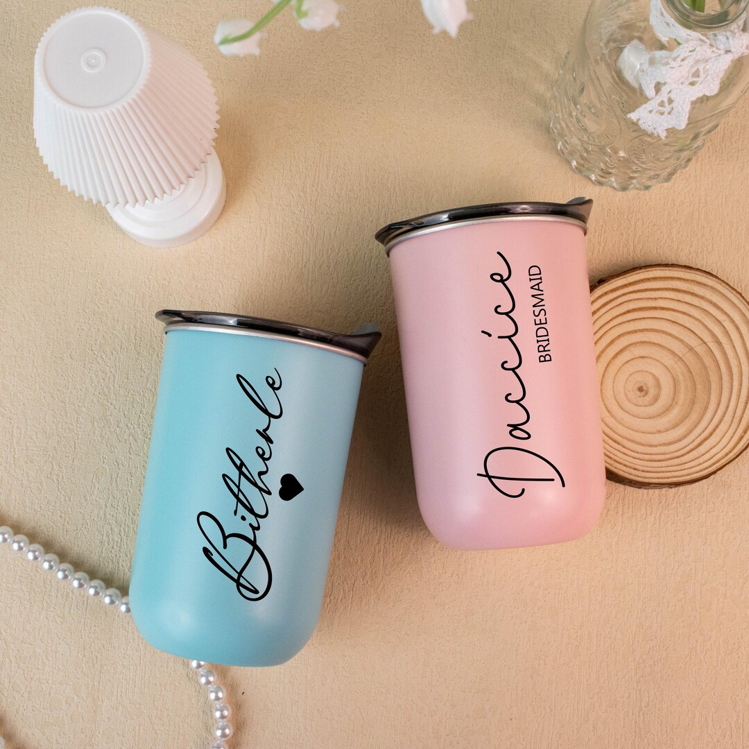 Personalized Stainless Steel Tumbler | Custom Name Bridesmaid Gift ...