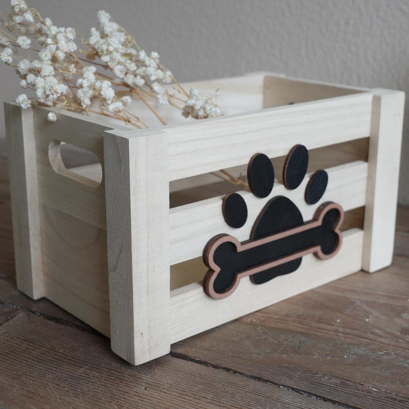 View of Wood Dog Crate - Etsy