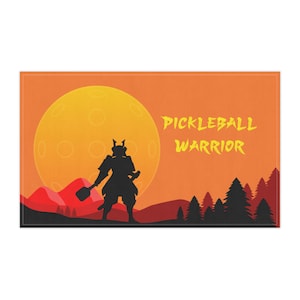 Pickleball Warrior Tea Towel: Fun Kitchen Decor for Sports Lovers