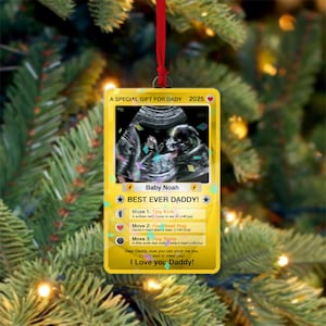 Personalized Baby Ultrasound Poke Charm, Custom Text And Photo Baby Ultrasound, Expecting Dad Gift,New Dad Gift Fist Xmas,Sonogram Pregnancy