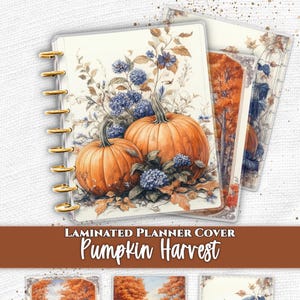 Laminated Planner Cover Set | Happy Planner + TUL | Pumpkin & Autumn Landscape | October Pumpkin Collection