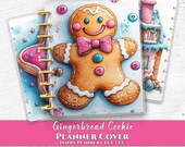 Gingerbread Cookie Planner Cover Printable PDF for Happy Planner TUL Erin Condren 7x9 A4 US Letter Instant Download