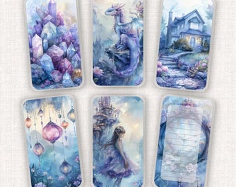 Magic Blue Planner Bookmark, Happy Planner Dashboard, Laminated Planner Supply, Daily Insert Accessory, Gift for Her, Back to School, Dragon