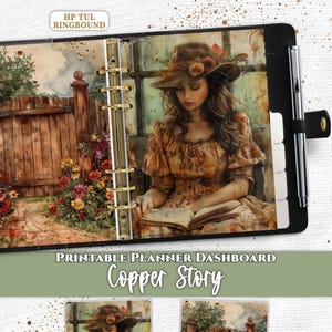 Boho Garden Reader Planner Dashboard Divider PDF voor Happy Planner A5 A6 Pocket Half Letter in US Letter en A4 Instant Download