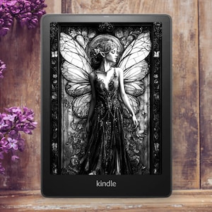 Salvaschermo Fata, Download digitale della schermata di blocco Kindle, Accessorio base Paperwhite, Meme sfondo e-reader, Ebook per tablet Foresta Magica