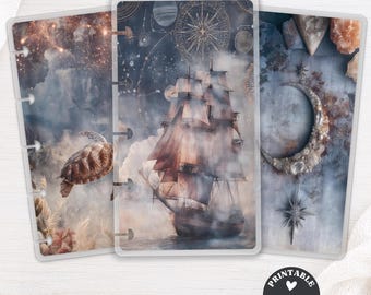 Celestial Voyage Printable Bookmark Set for Happy Planner and TUL Discbound, Celestial Planner Insert Page Marker PDF Digital Download 155