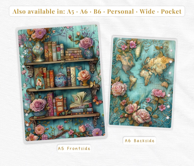 Floral Bookshelf Planner Dashboard Divider PDF Digital Download ...