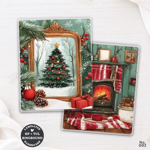Christmas Tree Planner Dashboard | Happy Planner, TUL, Ring Planner | Laminated Discbound Insert | Festive Winter Decor 002
