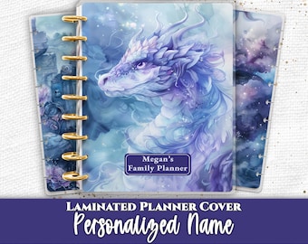 Personalized Planner Cover Set | Happy Planner and TUL | Laminated Discbound Cover | Celestial Dragon Fantasy