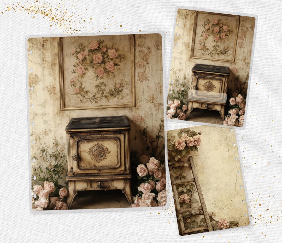 Vintage Rose Hearth Planner Dashboard | Happy Planner, TUL, Ring ...