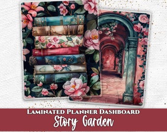 Story Garden Laminated Planner Dashboard | Happy Planner, TUL, Ring Planner Divider | A5 B6 Personal Pocket Journal Insert