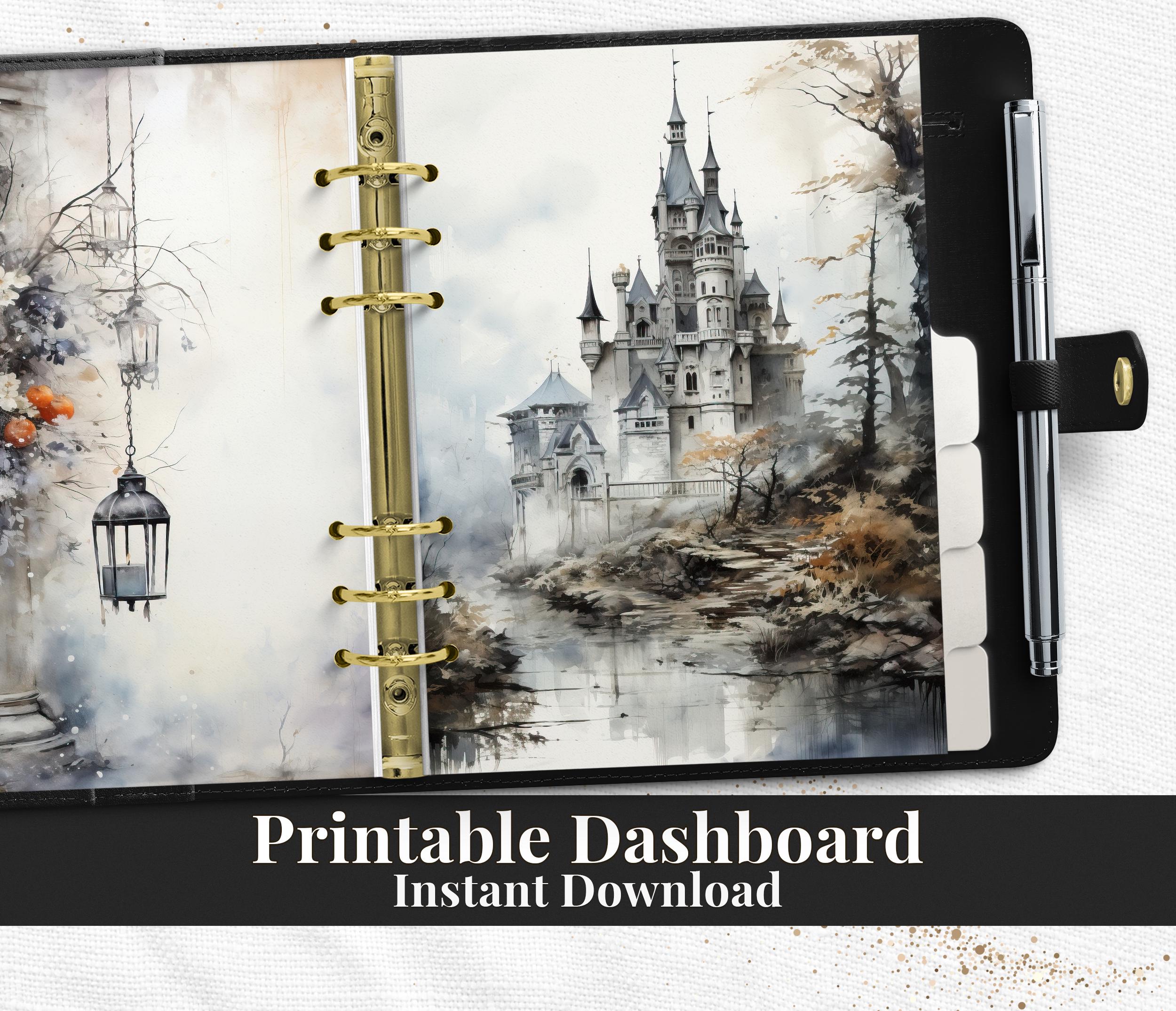 Mist Castle Planner Dashboard Divider PDF Digital Download Printable ...