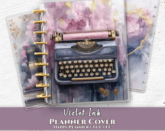 Vintage Schreibmaschine Planer Cover PDF zum ausdrucken für Happy Planner TUL Erin Condren Cover A4 US Letter Instant Download