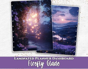 Firefly Glade Laminated Planner Dashboard | Happy Planner, TUL, Ring Planner Divider | A5 B6 Personal Pocket Journal Insert