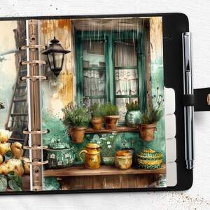 Kraut Fenster Planer Dashboard Divider PDF Digital Download Printable für Happy Planner A5 A6 Pocket TUL US Letter A4