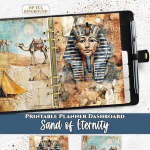 Egyptian Pharaoh Desert Planner Dashboard Divider PDF Digital Download Printable for Happy Planner A5 A6 Pocket TUL US Letter A4