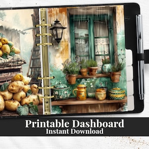 Herb Window Planner Dashboard Divider PDF Digital Download Printable for Happy Planner A5 A6 Pocket TUL US Letter A4