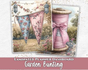 Laminated Planner Dashboard | Fits Happy Planner and TUL | Discbound Divider Insert | Cottagecore Floral Aesthetic
