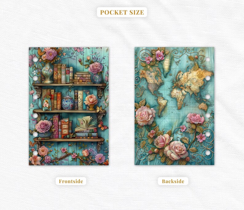 Floral Bookshelf Planner Dashboard Divider PDF Digital Download ...