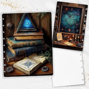 Laminated Planner Dashboard | Fits Happy Planner and TUL | Discbound Divider Insert | Arcane Study Aesthetic