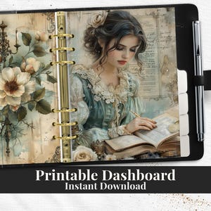 Victorian Scholar Planner Dashboard Divider PDF Digital Download Printable for Happy Planner A5 A6 Pocket TUL US Letter A4