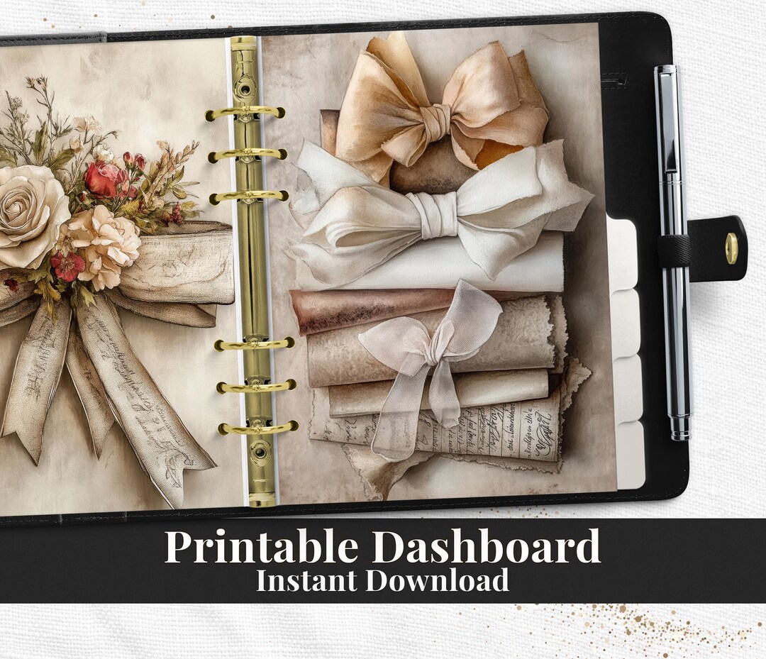 Ribbon Stack Planner Dashboard Divider PDF Digital Download Printable ...