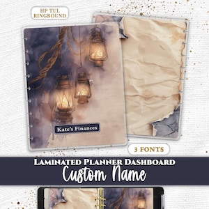 Lantern Keepsake Personalized Planner Dashboard | Happy Planner, TUL, Ring Planner | Custom Name Laminated Discbound Divider
