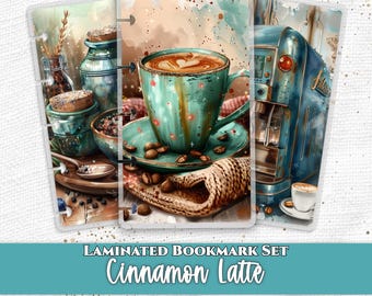 Cinnamon Latte Planner Bookmark Set Laminated for Happy Planner and TUL Discbound Cottagecore Page Marker Journal Insert