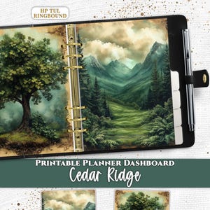 Mountain Valley Path Planner Dashboard Divider PDF Digital Download Printable for Happy Planner A5 A6 Pocket TUL US Letter A4